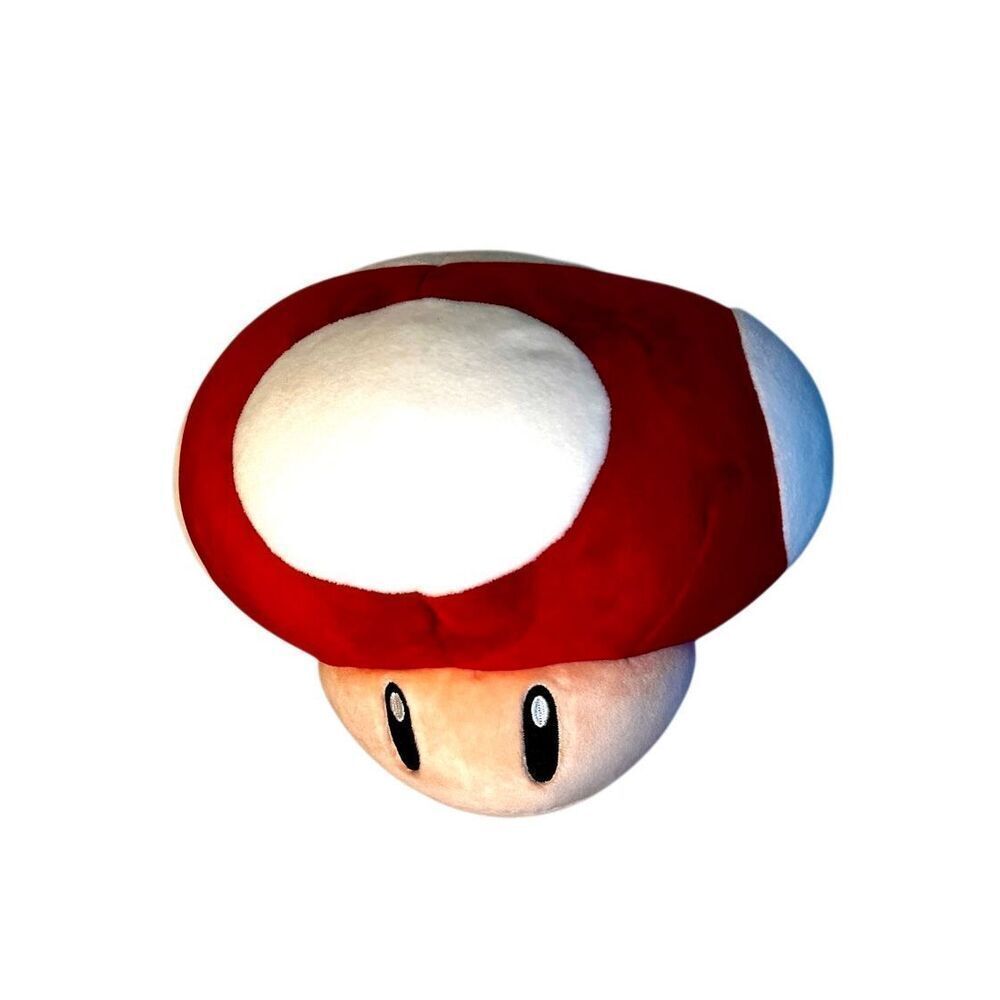 Tomy Nintendo Super Mario Bros Red Mushroom Plush Stuffed Toy Power Up NWT